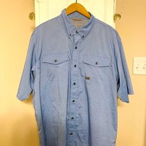 Ariat mens XL shirt light blue